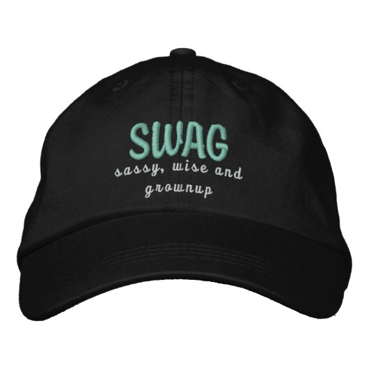 CASQUETTE SWAG en noir (Devant)