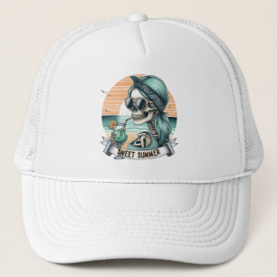 Casquette Sweet Summer Skeleton Retro Sunset Design