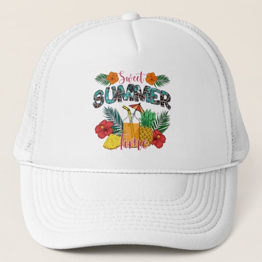 Casquette Sweet Summer Time Beach | Île tropicale (Devant)