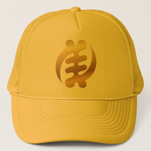 Casquette Symbole Adinkra or or brillant Nyame Gye Africain (Devant)
