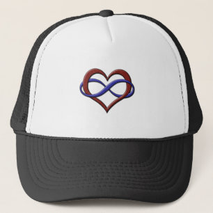 Casquette Symbole coeur infini Polyamory Fierté Drapeau Coul