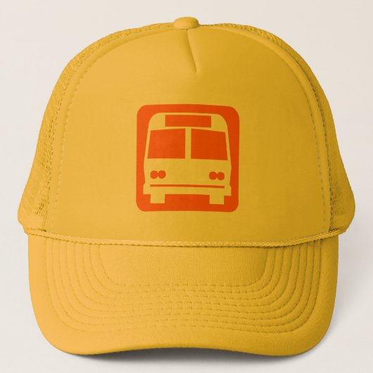 Casquette Symbole d'autobus - orange (Devant)