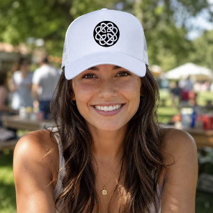Casquette Symbole de cercle en entrelacs celtique noir et bl