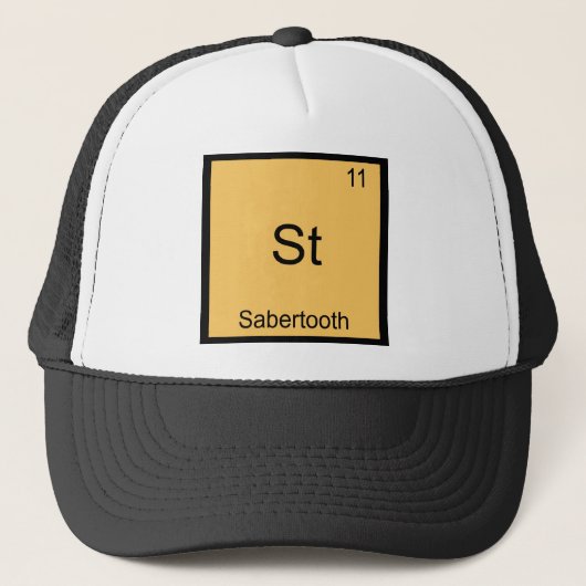 Casquette Symbole de l'élément de chimie sainte - Sabertooth (Devant)