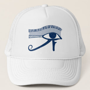 Casquette Symbole de l'oeil de Horus Bleu Blanc