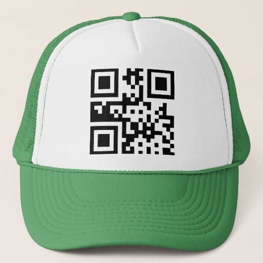 Casquette Symbole ☮ de paix — Code QR (Devant)