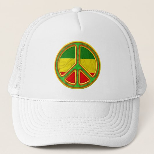 Casquette Symbole de paix de Rasta (Devant)