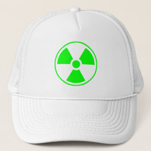 Casquette Symbole de rayonnement radioactif nucléaire en ver