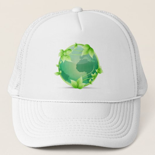 Casquette Symbole de recyclage de la Terre verte (Devant)