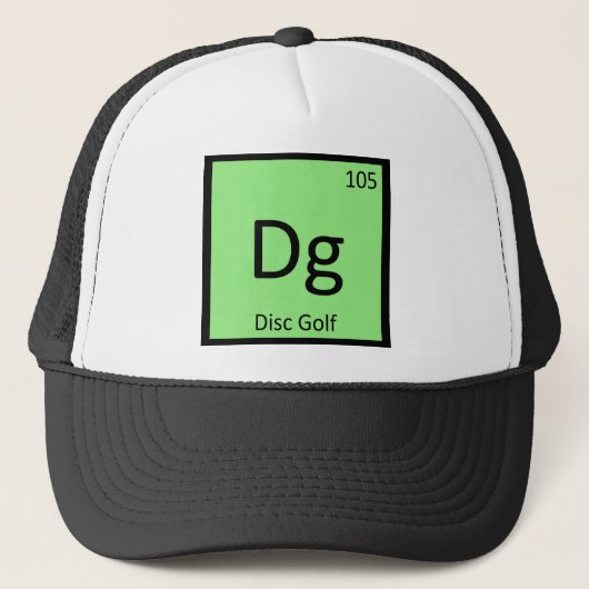 Casquette Symbole Dg - Disk Golf Sports Chemistry Element (Devant)