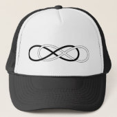 Casquette Symbole double infini - noir & blanc (Devant)