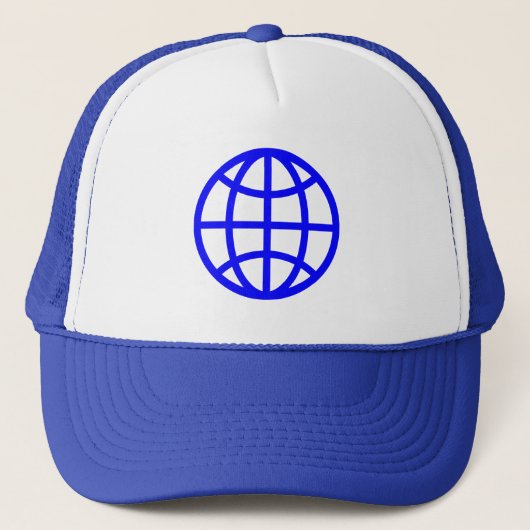 Casquette Symbole du monde - Bleu (Devant)