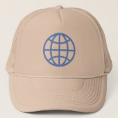 Casquette Symbole du monde - Bleu bébé (Devant)