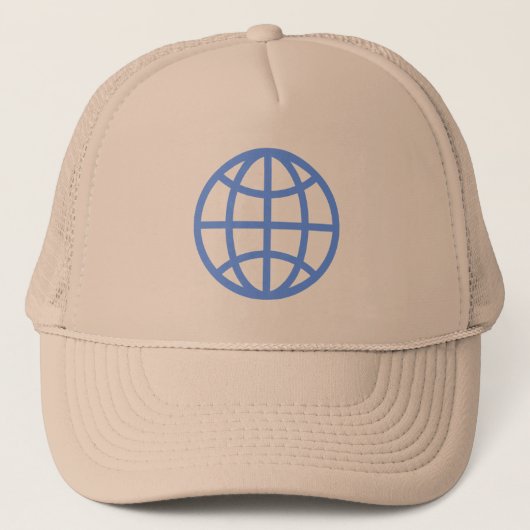 Casquette Symbole du monde - Bleu bébé (Devant)