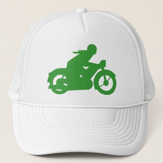 Casquette Symbole moto vert (Devant)