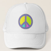 Casquette Symbole PAIX avec des couleurs remplies (Devant)