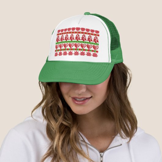 Casquette Symboles de Noël (En situation)