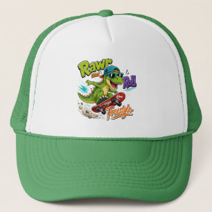 Casquette T-Rex Dinosaure Skateboard Rawr Roll Freestyle