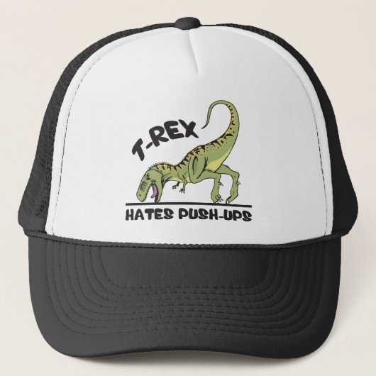 Casquette T-Rex Hates Push-Ups (Devant)