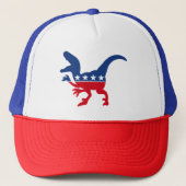 Casquette T-Rex patriotique anti-politique (Devant)