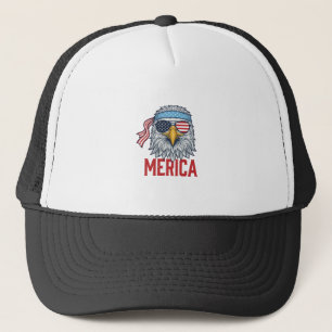 Casquette T-shirt avec gravure vintage de l'aigle patriotiqu