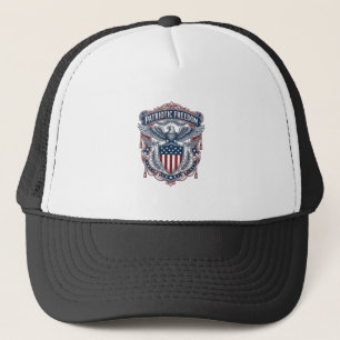 Casquette T-shirt graphique vectoriel de style de drapeau de