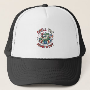Casquette T-shirt patriotique Chill The Fourth Out Alligator