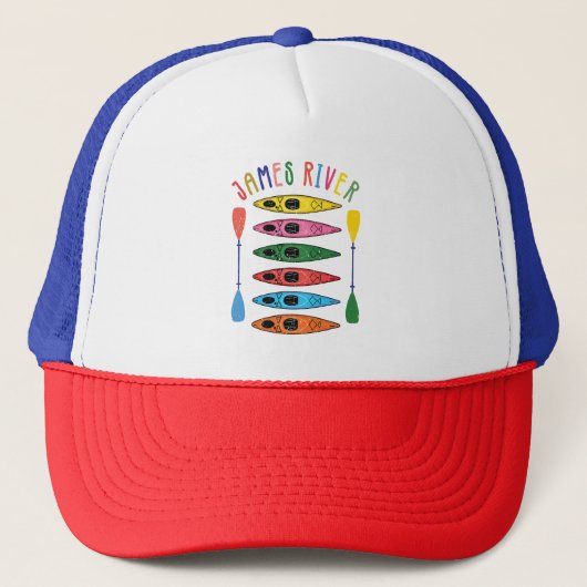 Casquette T-shirt Retro James River Kayaking (Devant)