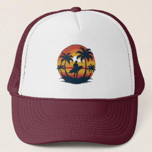Casquette T-shirt Retro Surfing - les années 70 plage Vintag