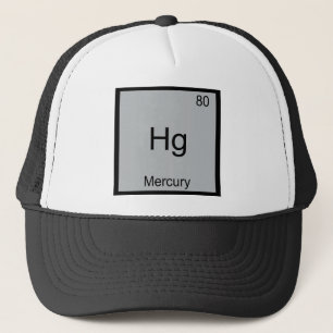 Casquette T-shirt symbole de l'élément de chimie drôle Hg -