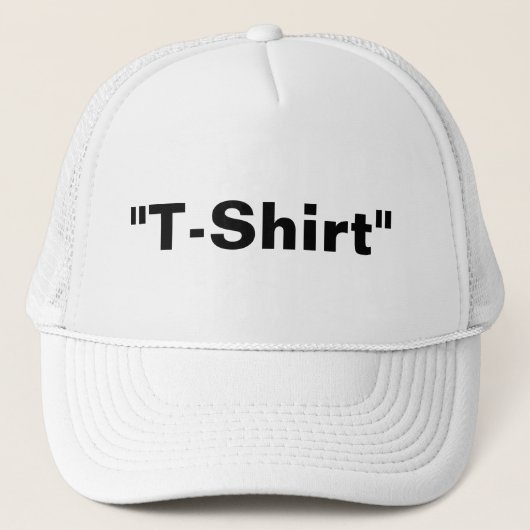Casquette "T-shirt" un mot minimalisme design (Devant)