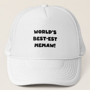 Casquette T-shirts noir et blanc du Meilleur-est Memaw du