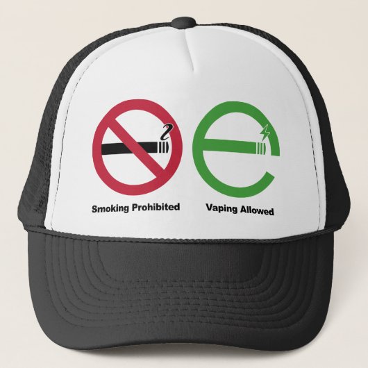 Casquette Tabagisme interdit. Vaping a laissé (Devant)