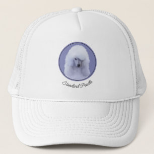 Casquette Tableau blanc standard de caniche - Art original d