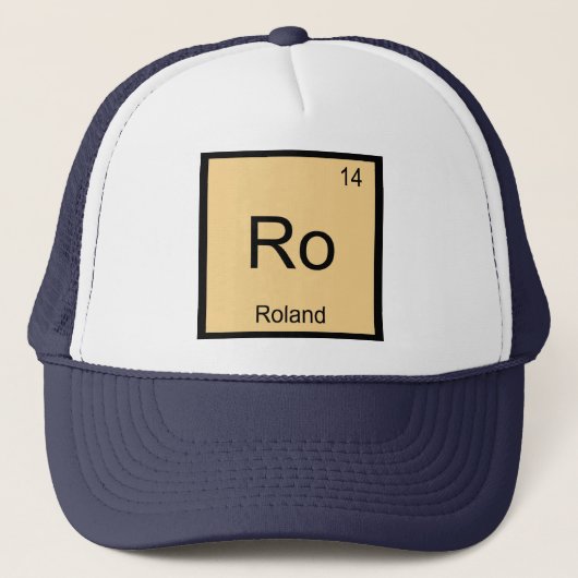Casquette Tableau périodique des éléments de chimie du nom d (Devant)