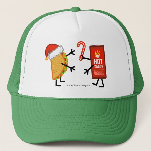 Casquette Taco et sauce chaude - Noël (Devant)