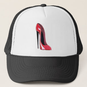 Casquette Talon noir, chaussure stylet rouge