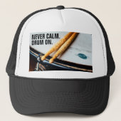 Casquette Tambour jamais calme sur batteur (Devant)