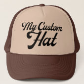Casquette TAN & BROWN Custom Trucker Hat Mesh Cap Blank (Devant)