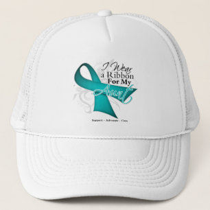 Casquette Tante - conscience turquoise de ruban