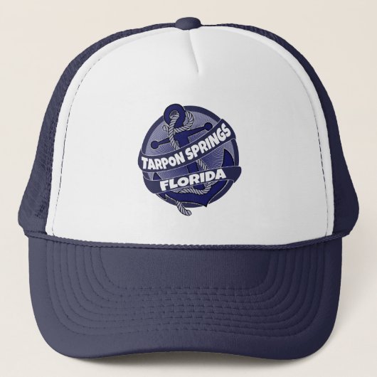 Casquette Tarpon Springs Floride ancre tourbillon casque cam (Devant)