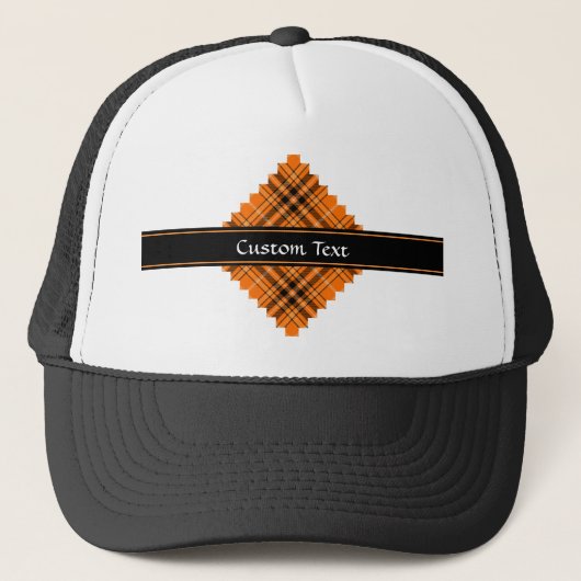 Casquette Tartan orange d'Halloween (Devant)