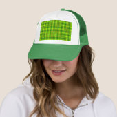 Casquette Tartan rouge vert À damiers Motif plaid-55788 (En situation)