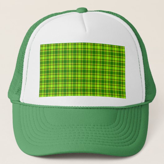 Casquette Tartan rouge vert À damiers Motif plaid-55788 (Devant)