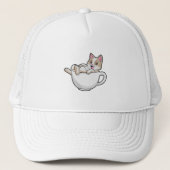 Casquette Tasse de thé de chat (Devant)