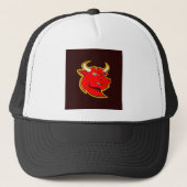 Casquette taureau rouge (Devant)