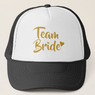 Casquette Team Bride Cœur en Or