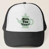 Casquette Teapot - Plus de thé Vicar ? - Noir sur vert clair (Devant)