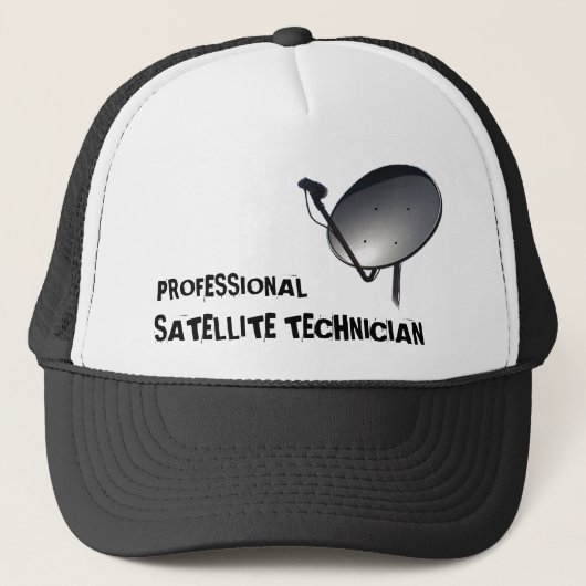 CASQUETTE TECHNICIEN PROFESSIONNEL D'ANTENNE PARABOLIQUE (Devant)