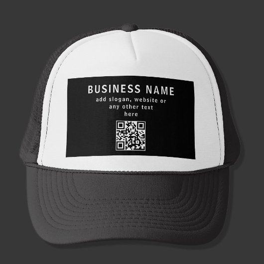 Casquette Télécharger le code QR ou le logo | Noir moderne